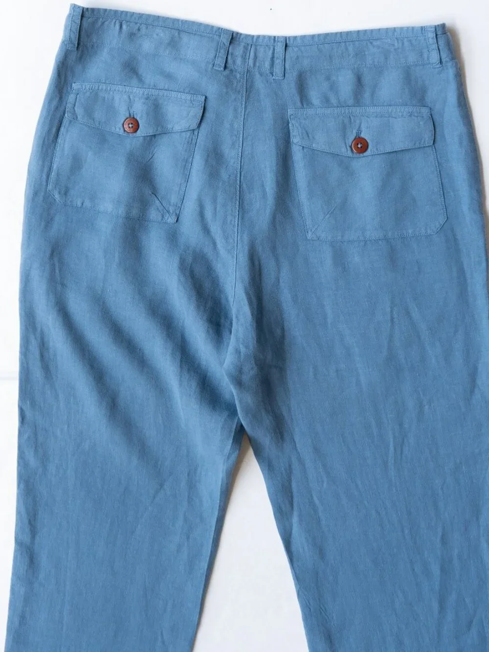 Love Brand Randall Trousers Yacht Blue Cotton Pants Woven Breathable Slacks